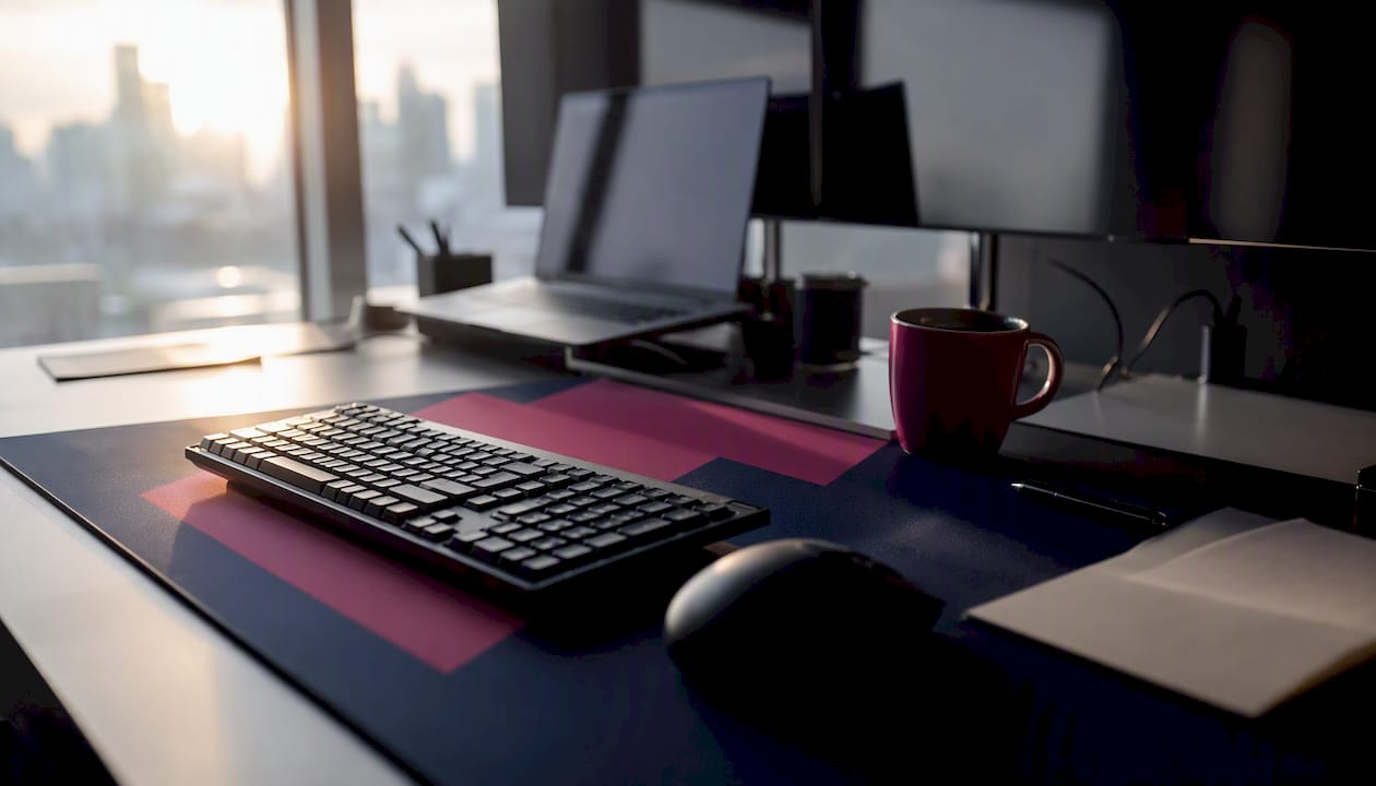 Trading desk amid market shock, low light