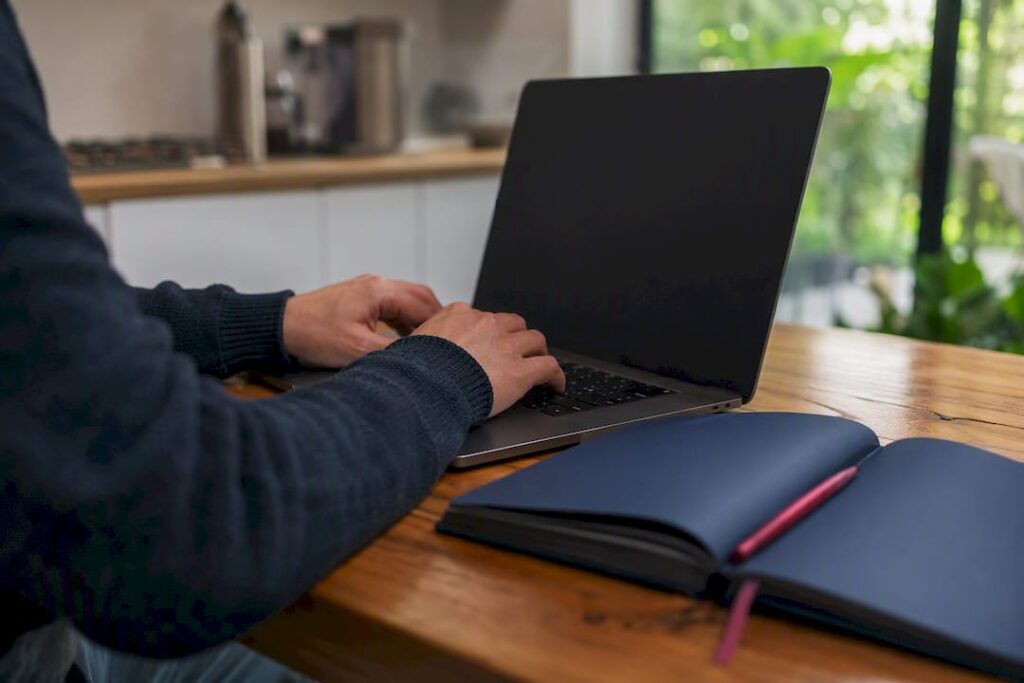 Hands setting up a trading platform