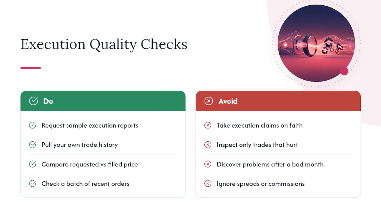 What Execution Quality Actually Means for Your Trades — overview diagram